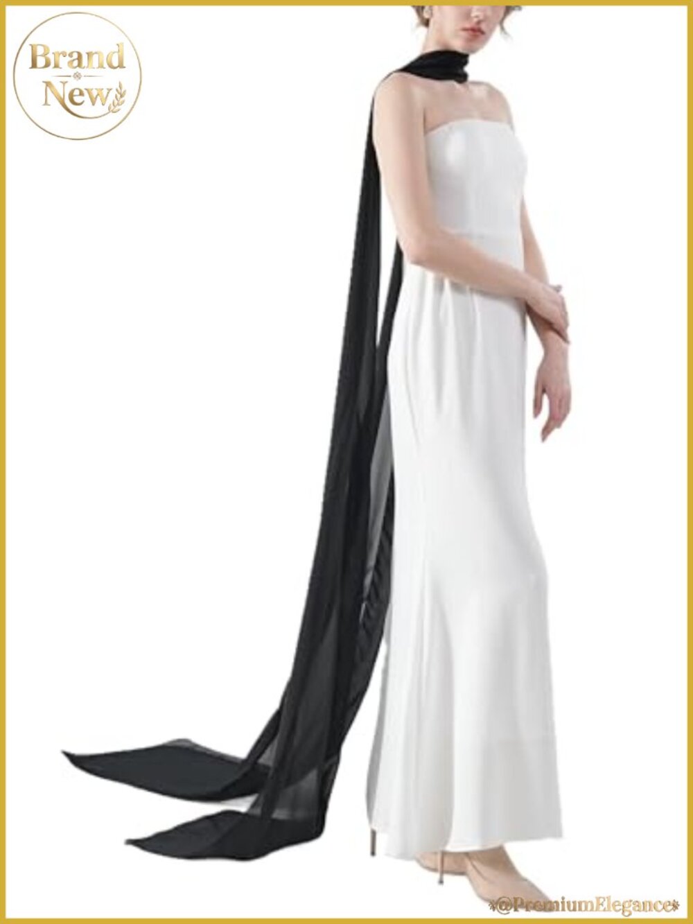 Long Chiffon Neck Scarf 157 Inch Veil Wrap for Wedding Bridal Evening